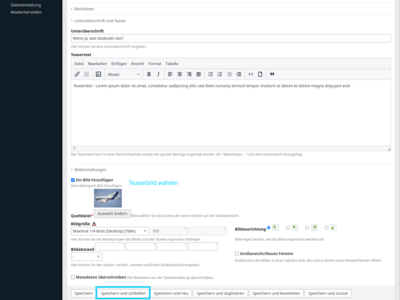 18 - Artikeleinstellungen Teaserbild