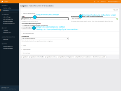 13 - Ausgabe Einstellungen